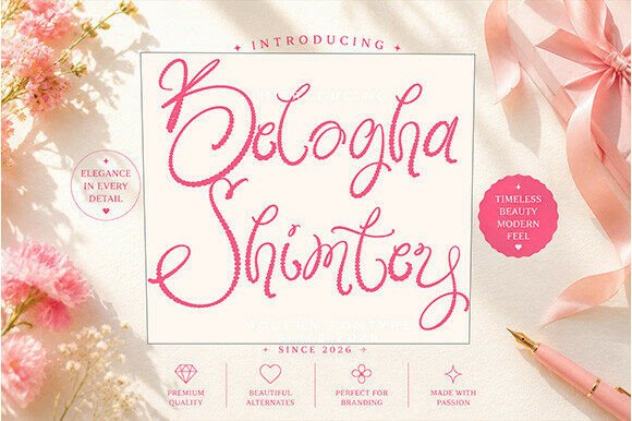 Beluga Shimtey: A Graceful Script Font for Web Design