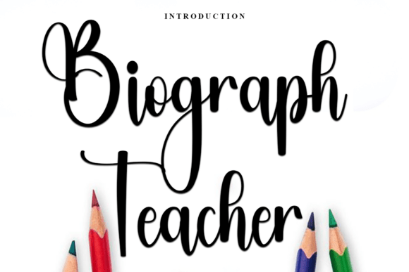 Biograph Teacher: A Distinctive Script Font for Editorial Design