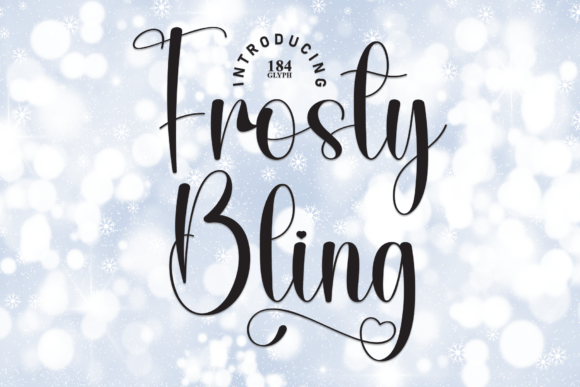 Frosty Bling: A Radiant Script Font for Editorial Design
