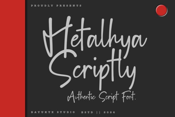 Hetalhya Scriptly: The Elegant Handwritten Typeface for Makers