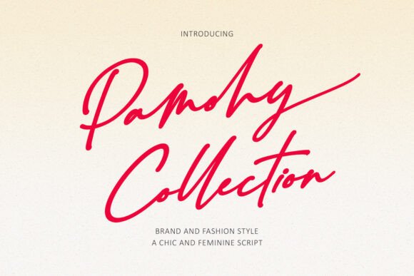 Pamohy Collection: A Chic Script Font for Crafters