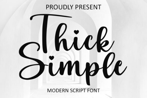 Thick Simple: A Modern Script Font for Web Design