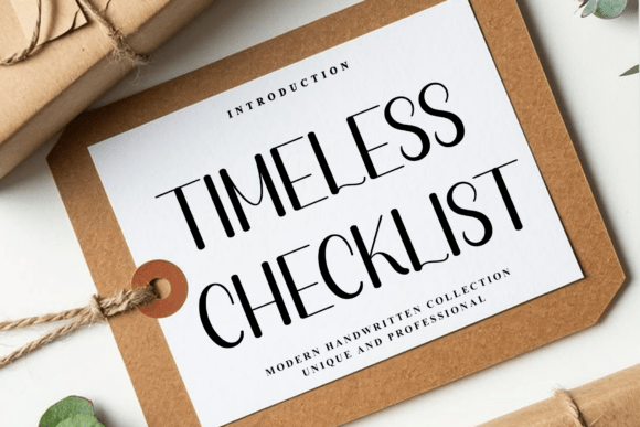 Timeless Checklist: A Handwritten Font for Branding
